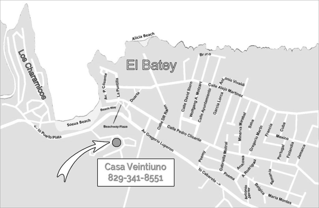 Street map of Sosua